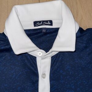 Bad Birdie Navy and White Polo Shirt